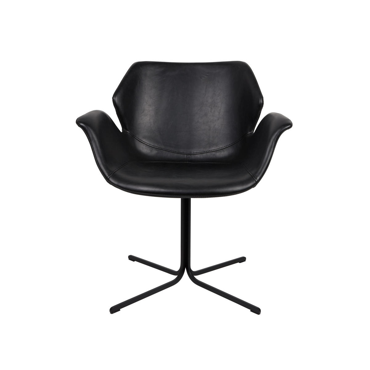 ESSZIMMERSTUHL Nikki Schwarz - 2 er Set - Schwarz, Kunststoff (66/80/62cm) - Zuiver