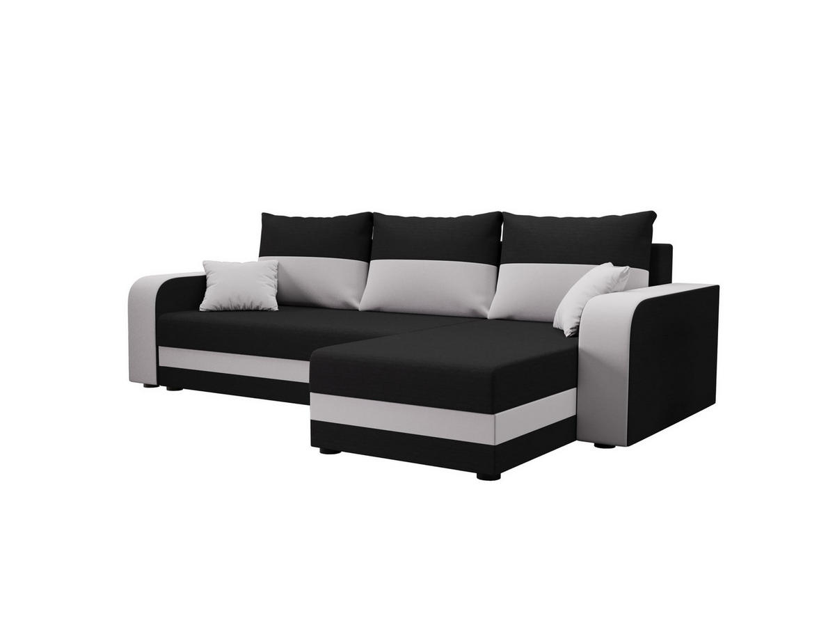 ECKSOFA HEWLET L BIS Rainbow 27+31 Rechts mit Schlaffunktion - Weiß, Textil (240/140cm) - Bedante