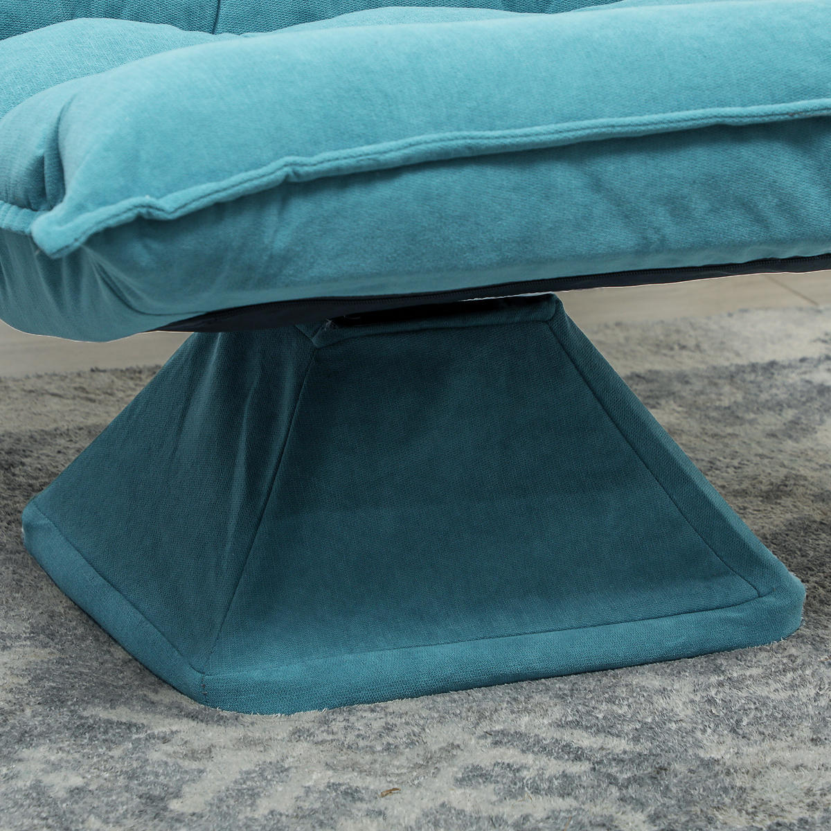 BODENSTUHL Bodensofa mit Verstellbarer Rückenlehne für Wohnzimmer, Büro Blau - Blau, Metall (70/95/62cm) - HOMCOM