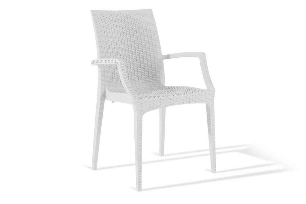 GARTENSTUHL ETULI 2-tlg, Weiß - Weiß, Kunststoff (56/88/50cm) - KONSIMO®