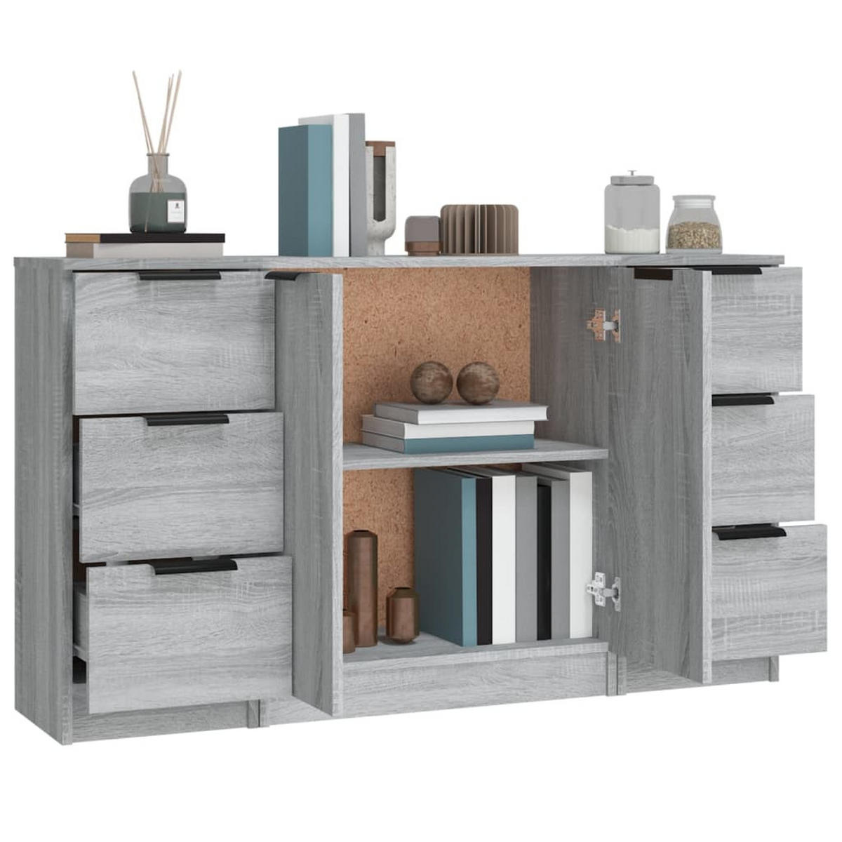 SIDEBOARD Hale 120/30/70 cm - Grau, Holzwerkstoff (120/70/30cm) - Nettlife