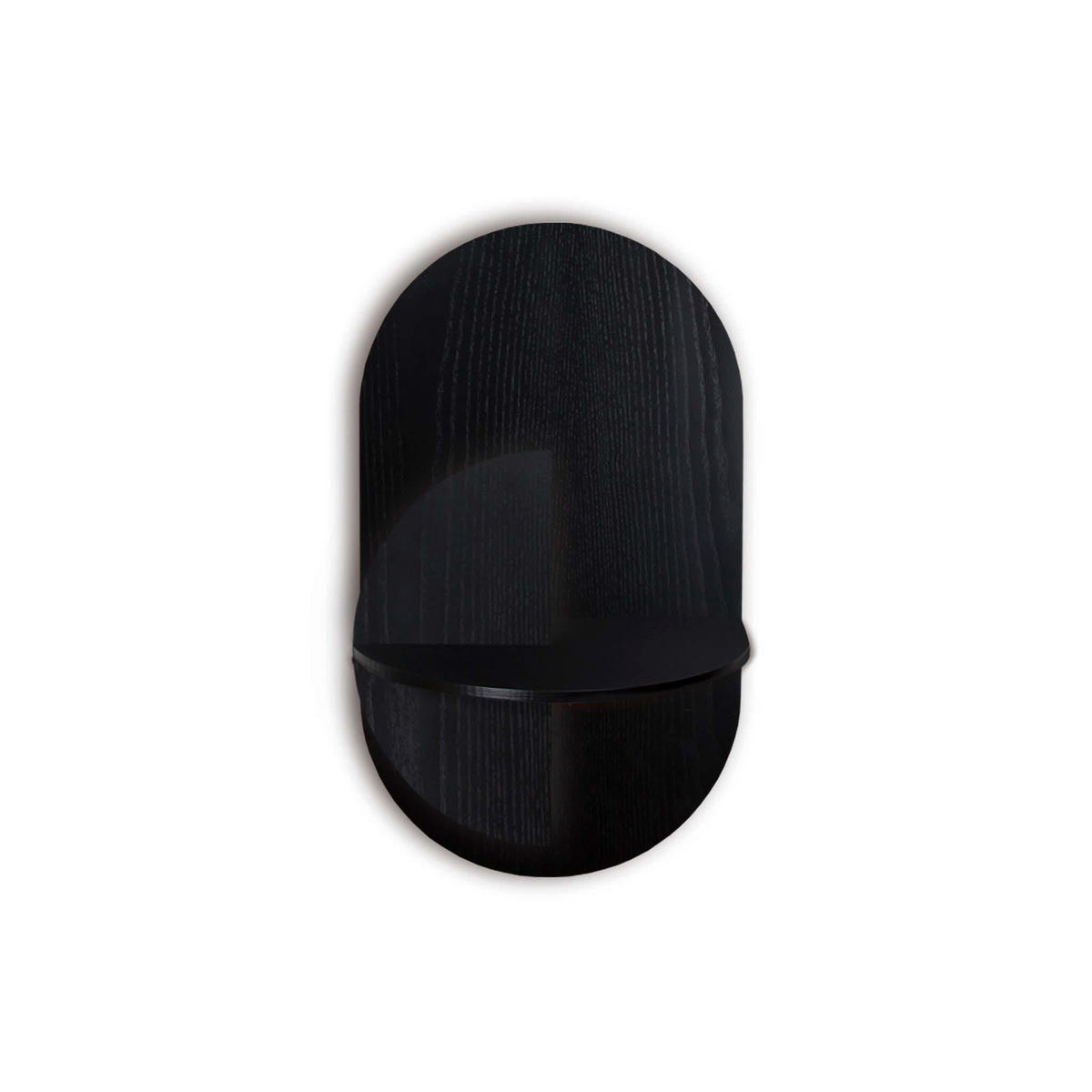 NACHTTISCH SLIM ALBA mit versteckter Aufbewahrung - Schwarz, Holz (35/62/28.5cm) - Woodendot