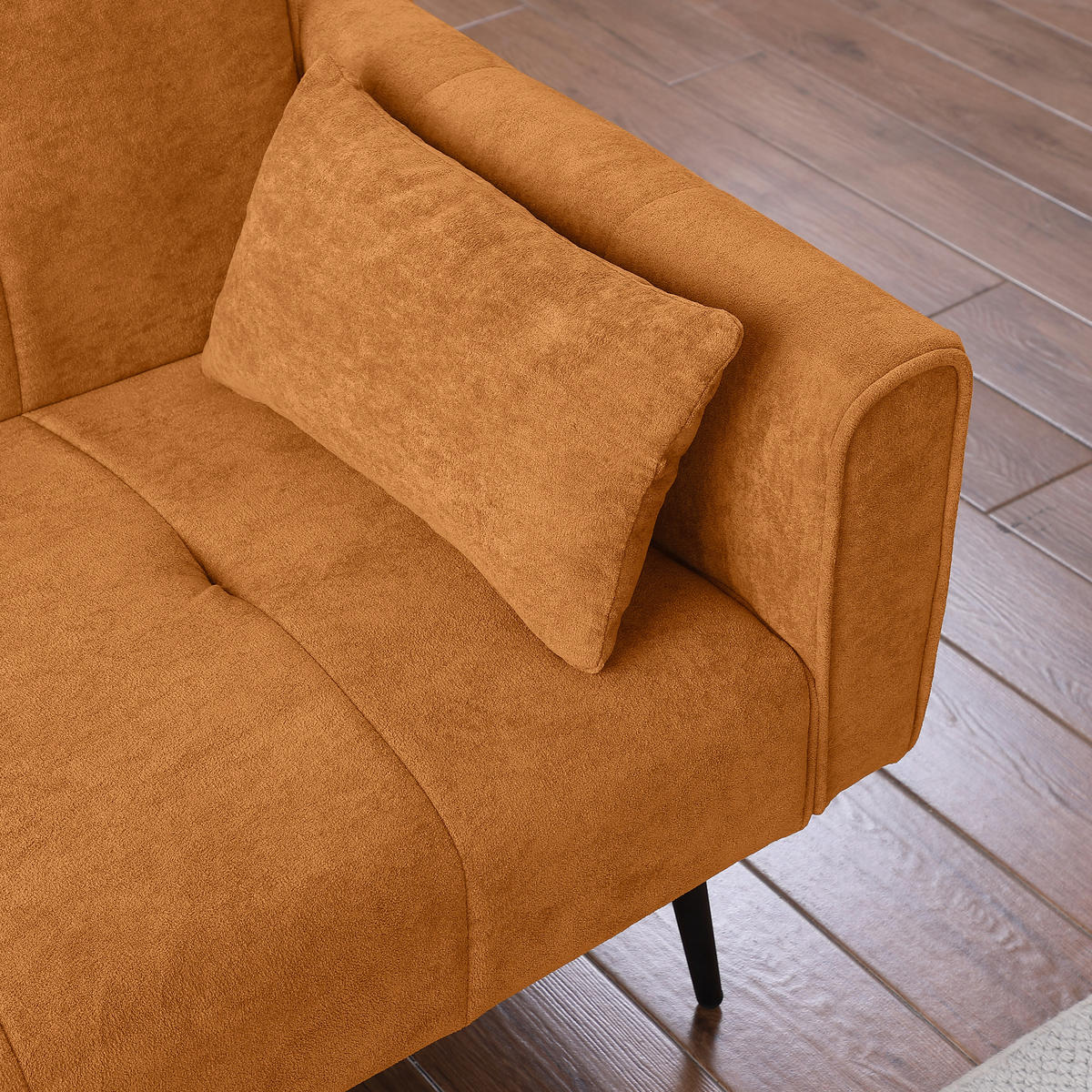 SCHLAFSOFA 175/71/71 cm Orange Cord - Orange, Textil (175/71/71cm) - Oxeza
