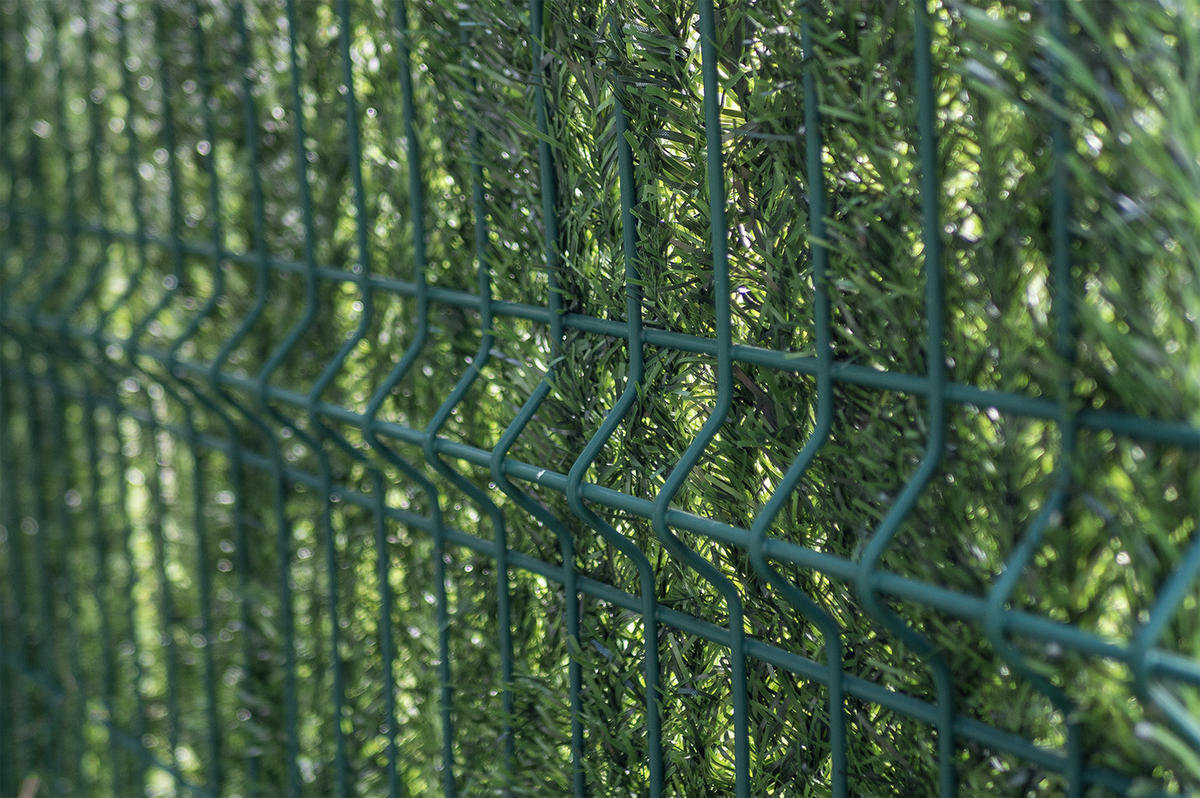 KÜNSTLICHE HECKE Pico 10m H.180cm PVC 129 Stränge - Grün, Kunststoff (180/1000cm) - Casanoov