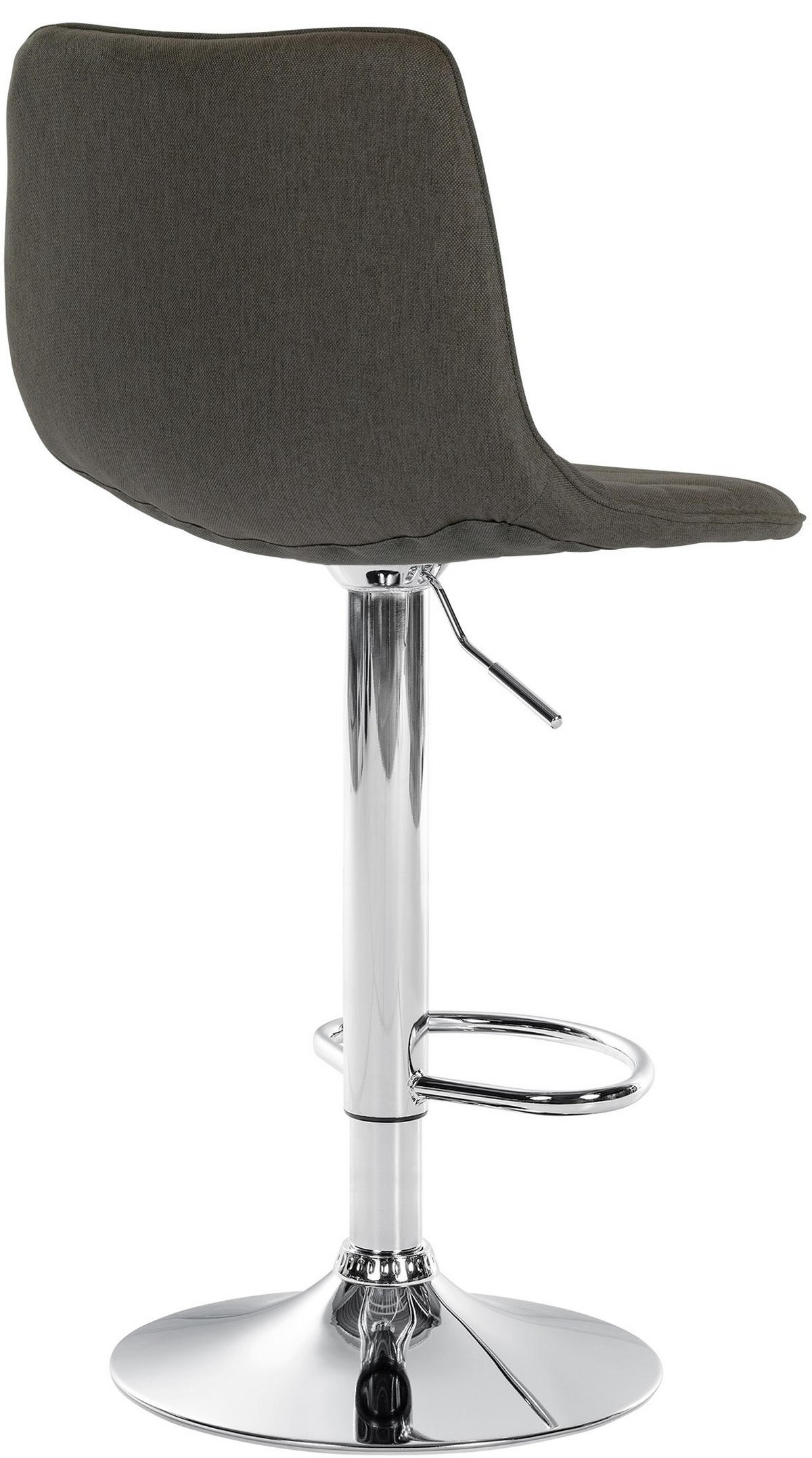 BARHOCKER Stoff taupe - Taupe/Chromfarben, Textil/Metall (45/89/46cm) - CLP