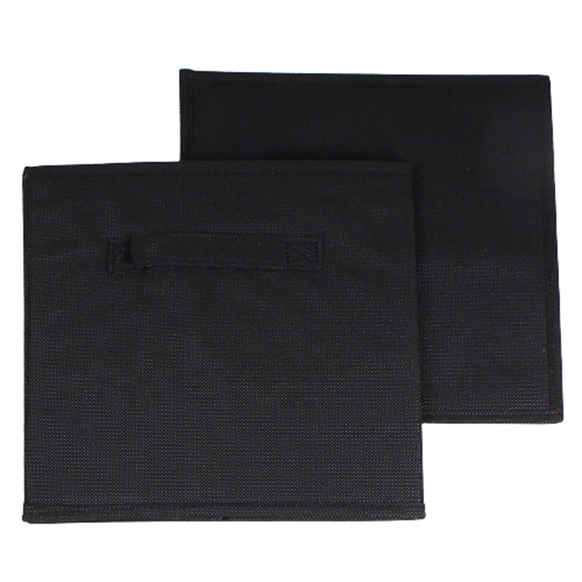 AUFBEWAHRUNGSWÜRFEL aus Vliesstoff 28x28cm - 2er Pack - Schwarz, Textil (28/28/28cm) - Calicosy