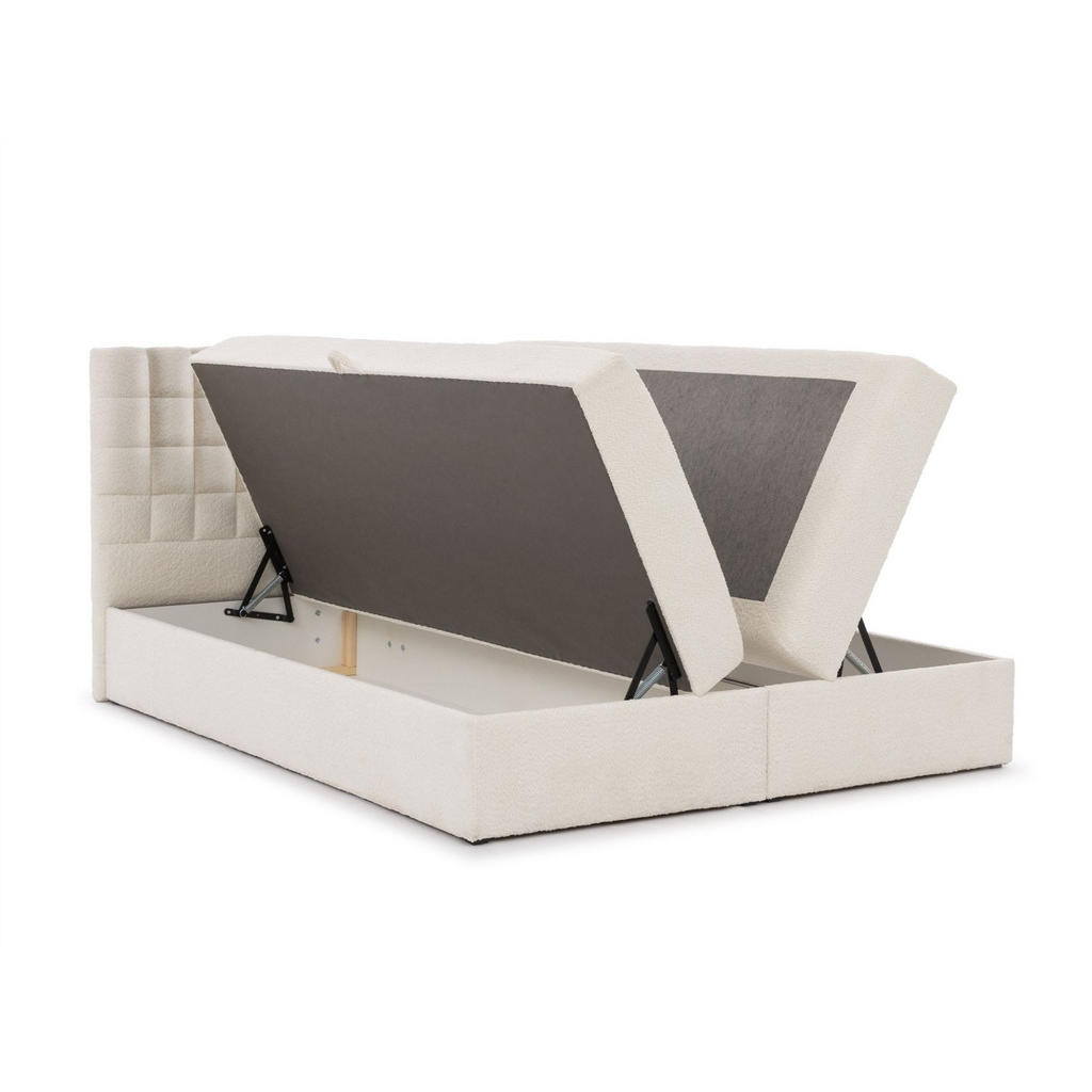 Thumbnail - Fun Möbel Boxbett, Grau, Textil, 120x220 cm, Schlafzimmer, Betten, Boxspringbetten