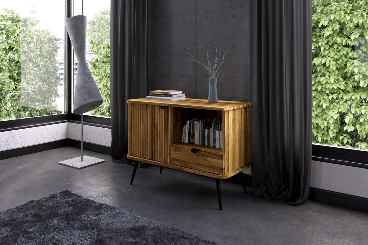 KOMMODE LINA - Wildeiche, Holz (97/72/46cm) - byoak