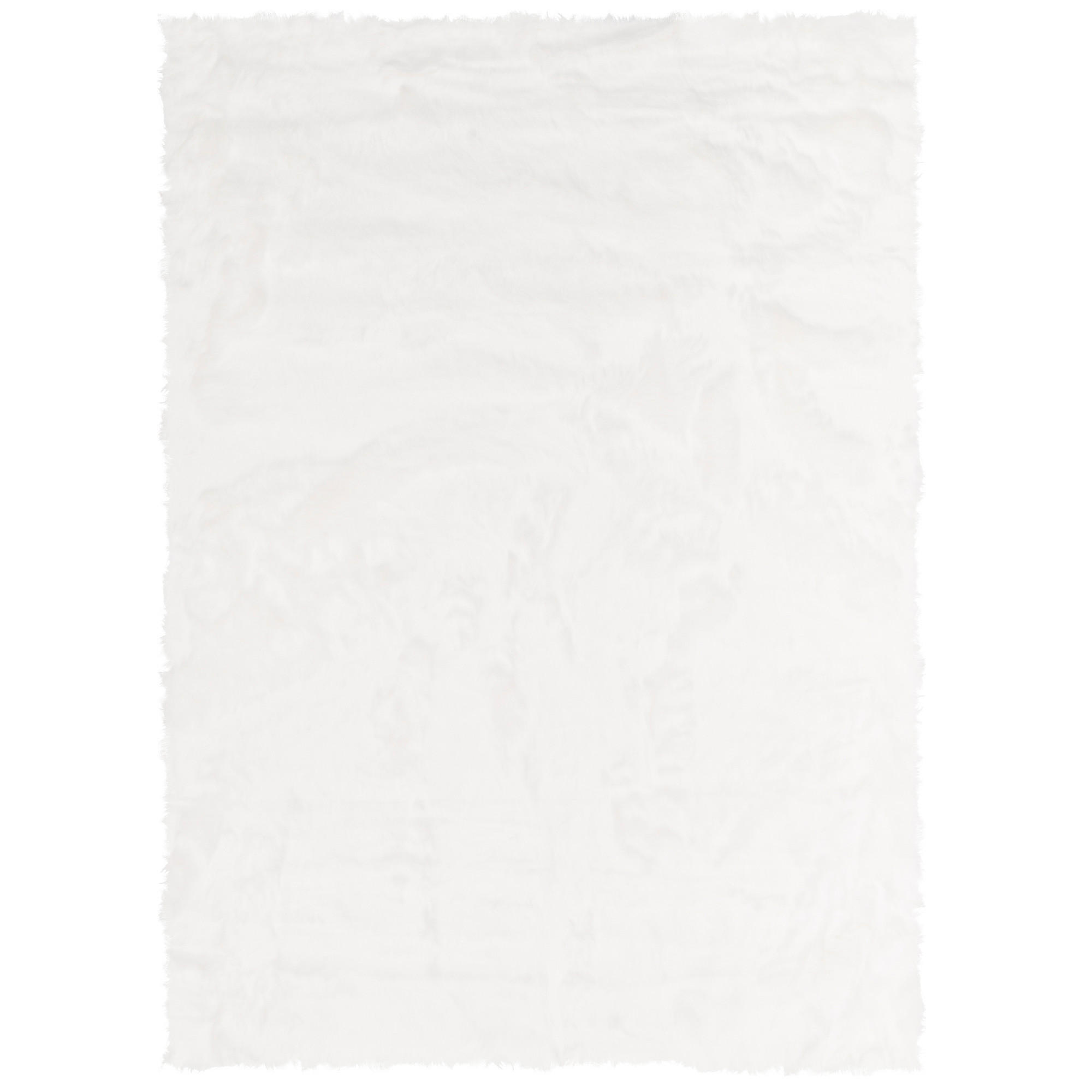LUXUS SUPER SOFT FELLTEPPICH ASPEN MELIERT - Weiß, Textil (90/160cm) - Pergamon