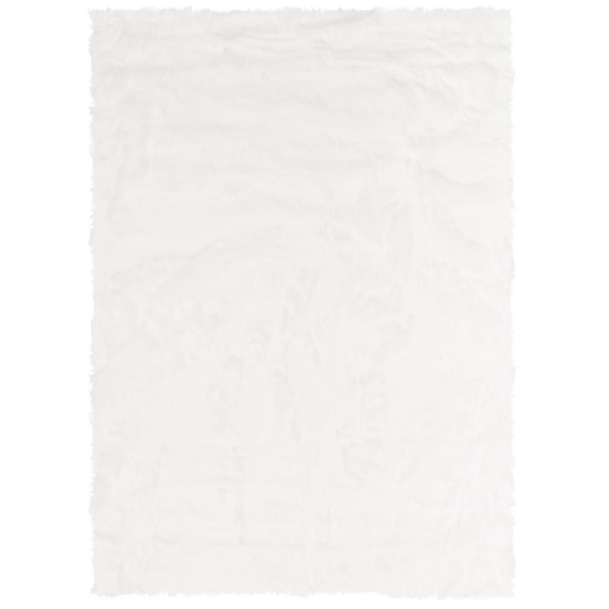 LUXUS SUPER SOFT FELLTEPPICH ASPEN MELIERT - Weiß, Textil (120/170cm) - Pergamon