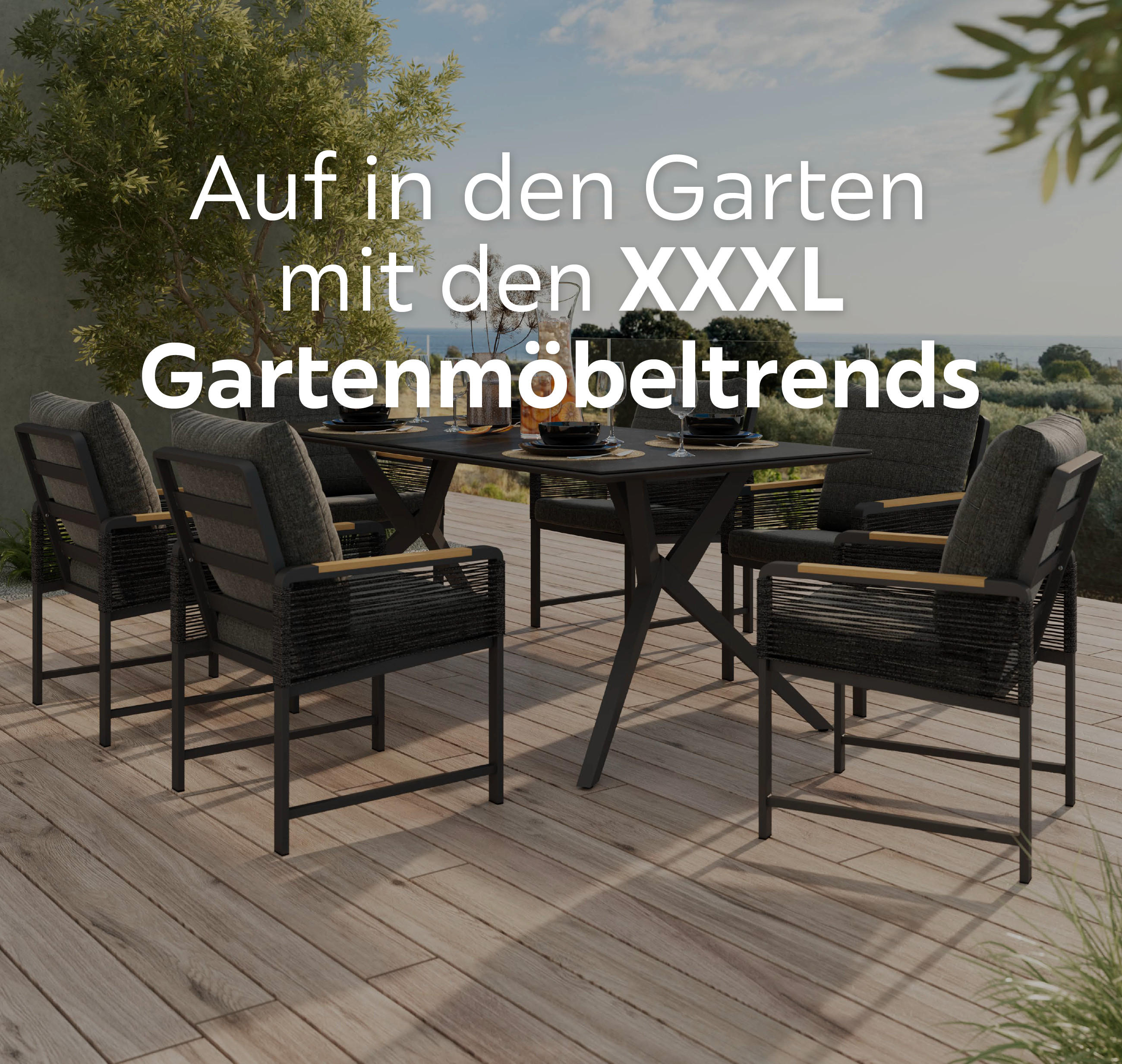 Auf in den Garten mit den XXXL Gartenmöbeltrends