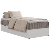 AMERICKÁ POSTEĽ TRAVIT ZERO 90 90/200 - Svetlohnedá Manšester - Topper Visco - H4 (tvrdý) - svetlohnedá/čierna, textil/plast (90/200cm) - MKS