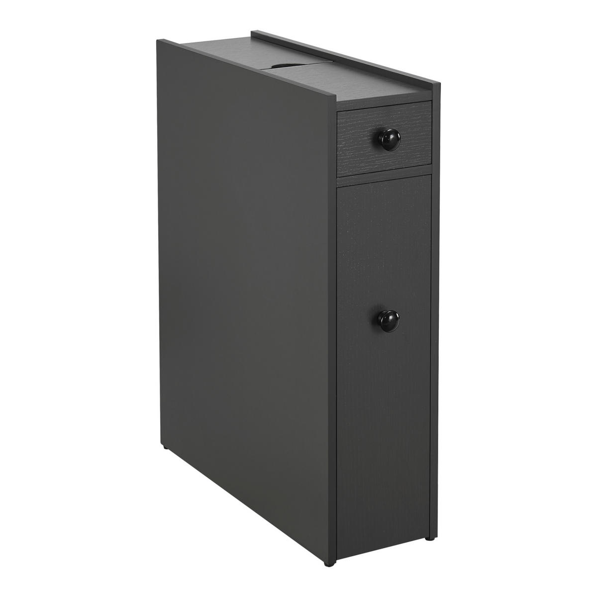 SEITENSCHRANK Kihniö - Dunkelgrau, Holzwerkstoff (16/58/48cm) - [en.casa]