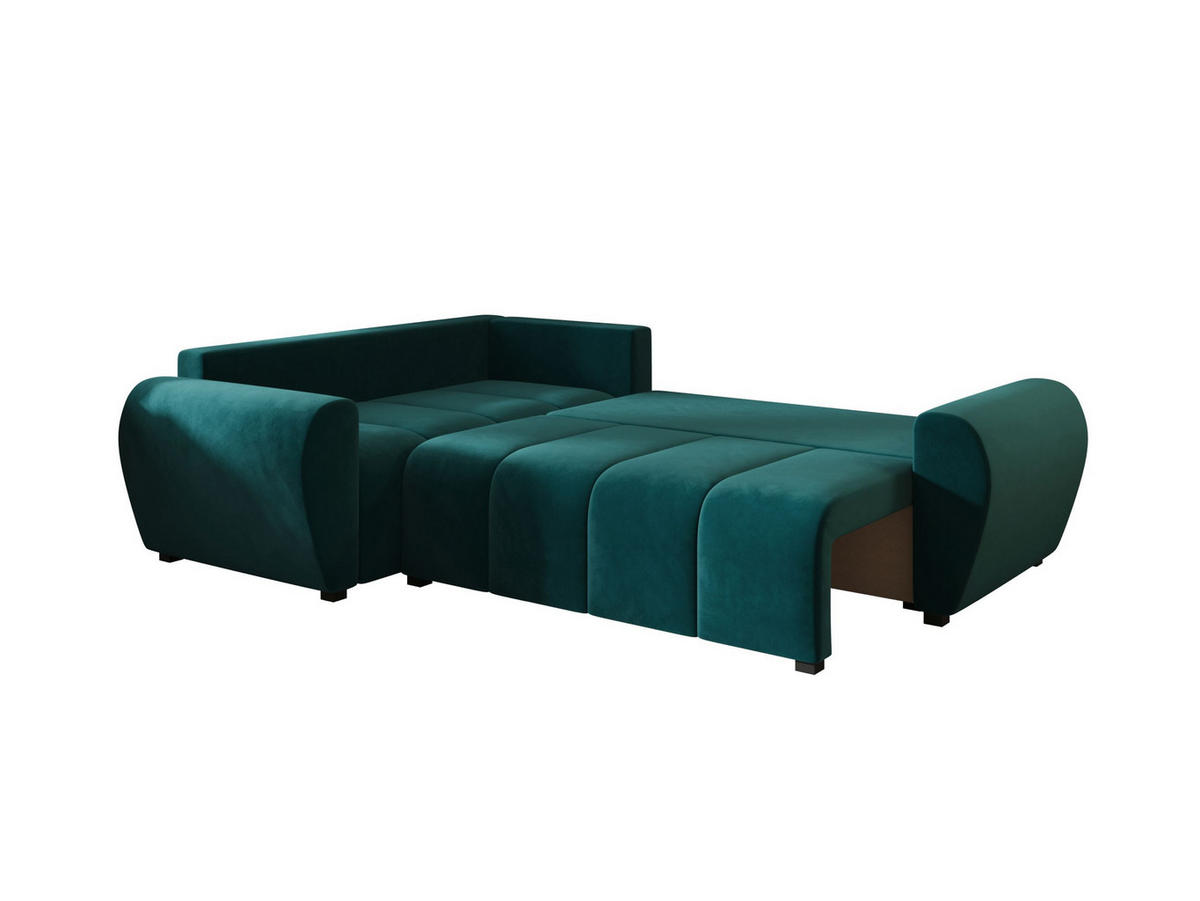 ECKSOFA MOLISA L PLUS Itaka 39 Rechts mit Schlaffunktion - Türkis, Textil (235/175cm) - Bedante