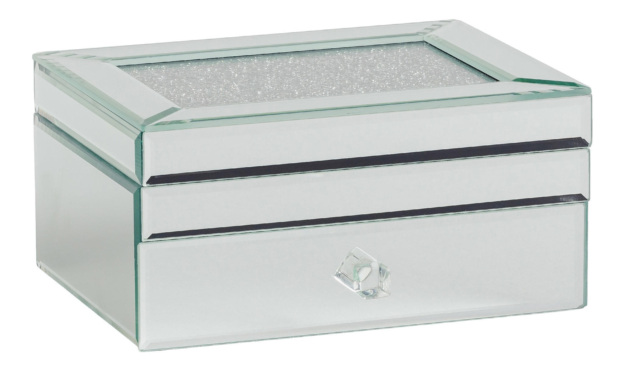 SCHMUCKKÄSTCHEN Diamentdust - Silberfarben, Glas (17/10.5/22cm) - home&you
