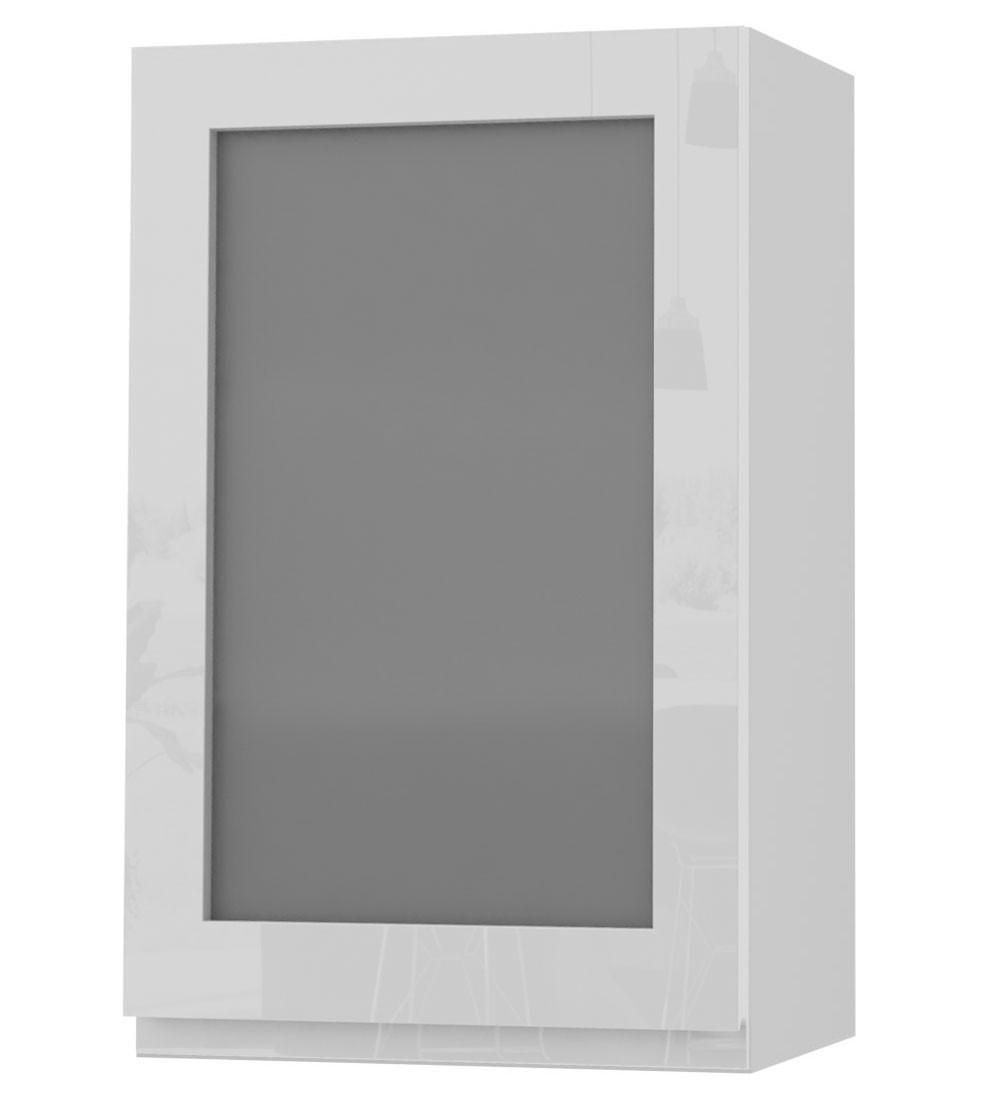 HÄNGESCHRANK Florence W2S/45 Weiß / RAL 9003 signalweiß HG 45 / 32,5 / 72cm - Türanschlag links - Weiß Hochglanz/Weiß, Holz/Holzwerkstoff (45/72/32.5cm) - Feldmann-Wohnen
