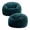 SITZSACK Klassisch Sessel aus Cord 2-tlg. - Dunkelgrün, Textil (85/50/85cm) - icon