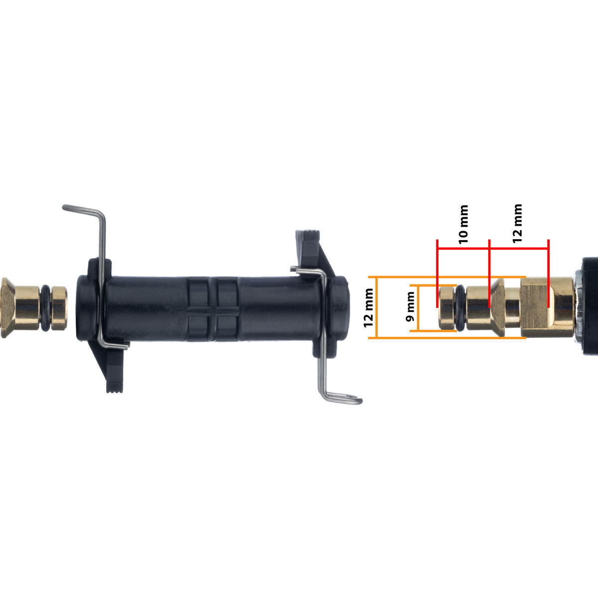 ADAPTER K2-K7 Click-Click Kupplung, kompatibel mit K2-K7 Schläuchen, Kunststoff - Multicolor, Kunststoff/Metall (10/10/10cm)