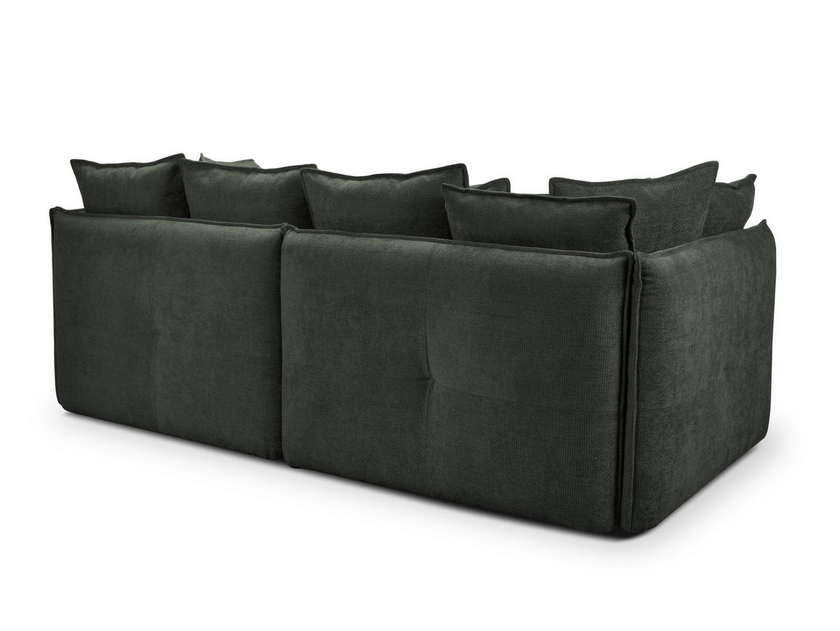 POUF Strukturstoff Orange - Terracotta/Schwarz, Holzwerkstoff/Kunststoff (65/40/65cm) - Makamii