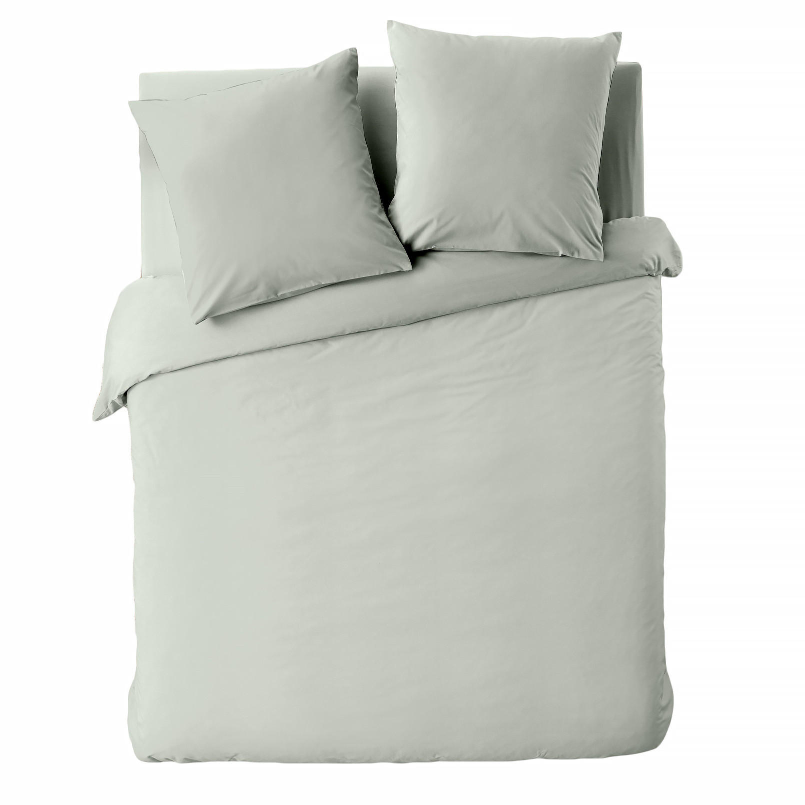 BETTWÄSCHE-SET Baumwolle Meline 240/220 cm - Grün, Naturmaterialien (220/240cm) - Douceur d´intérieur