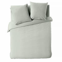 BETTWÄSCHE-SET Baumwolle Meline 240/220 cm - Grün, Naturmaterialien (220/240cm) - Douceur d´intérieur