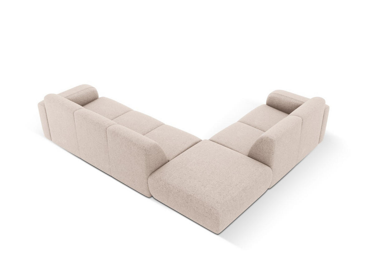 ECKSOFA links Molino aus Chenille-Stoff beige 6 Sitzplätze - Beige, Textil (250/315cm) - Micadoni