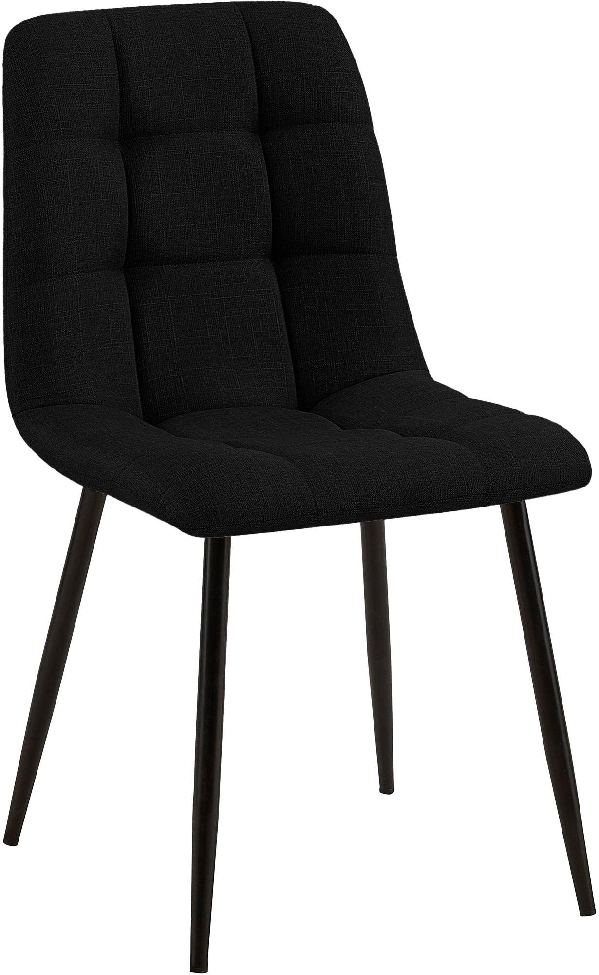 STUHL Stoff Schwarz - Schwarz, Textil/Metall (45/84/55cm) - CLP