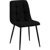 STUHL Stoff Schwarz - Schwarz, Textil/Metall (45/84/55cm) - CLP