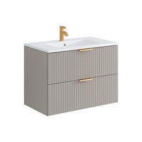 EINZELWASCHTISCH - 80cm x 46cm - MDF - beige - ZEVARA - Beige, Holz (80/57/46cm) - Vente-Unique