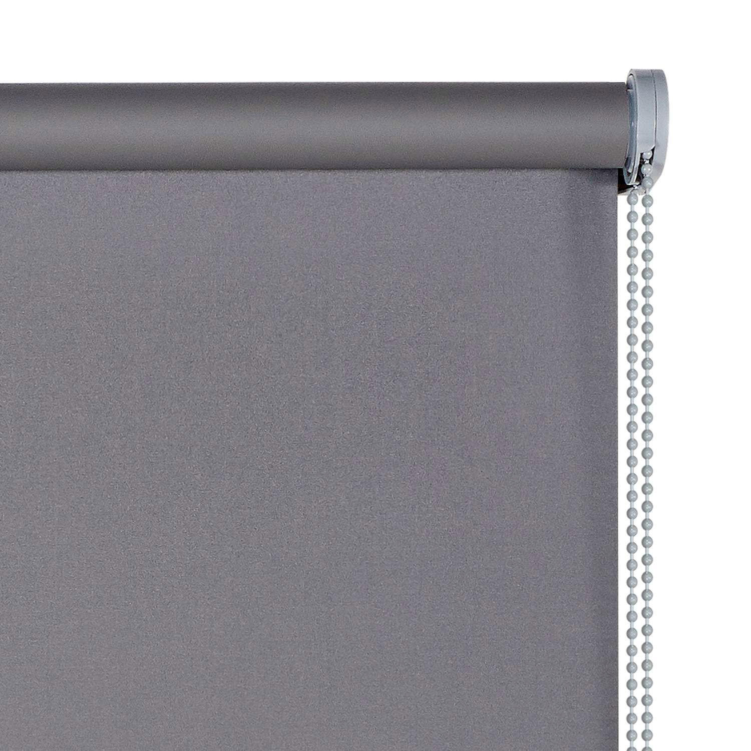 Thumbnail - Storesdeco Verdunkelungsrollo, Grau, Kunststoff, Uni, Rechteckig, 160x250 cm, CE, Wohntextilien, Rollos & Jalousien, Rol...