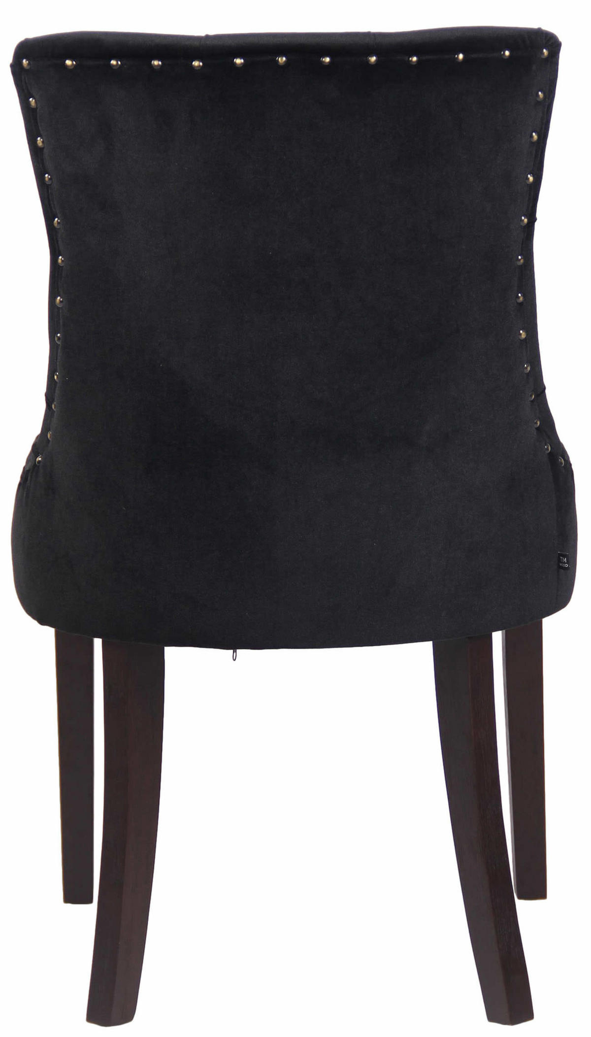 WOHNZIMMERSTUHL 4er Set Samt schwarz - Schwarz, Holz/Textil (55/92/58cm) - CLP