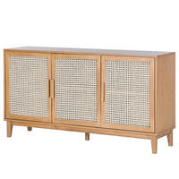 SIDEBOARD - Wiener Geflecht / Echtholzfurnier - Eichefarben, Naturmaterialien (150/80/40cm) - home24