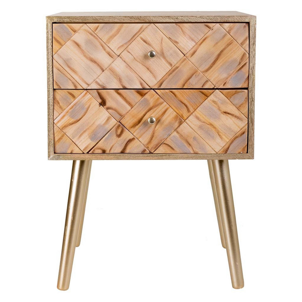 NACHTTISCH aus Holz, braun, 45x35x61cm - Braun, Holz (44.5/61/35cm) - Wanderlust