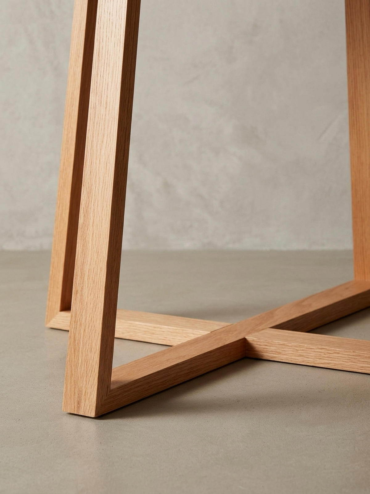 COUCHTISCH Eiche massiv mit Glasplatte, modernes Design, überkreuztes Gestell - Braun, Glas/Eichenholz (58/58/47cm) - KADIMA DESIGN