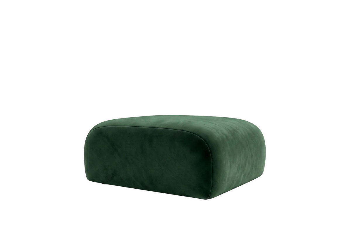 HOCKER, Sitzhocker, Velvet-Stoff Bluvel, Grün, GRETA - Grün, Holz (91/40/89cm) - Kaiser Möbel