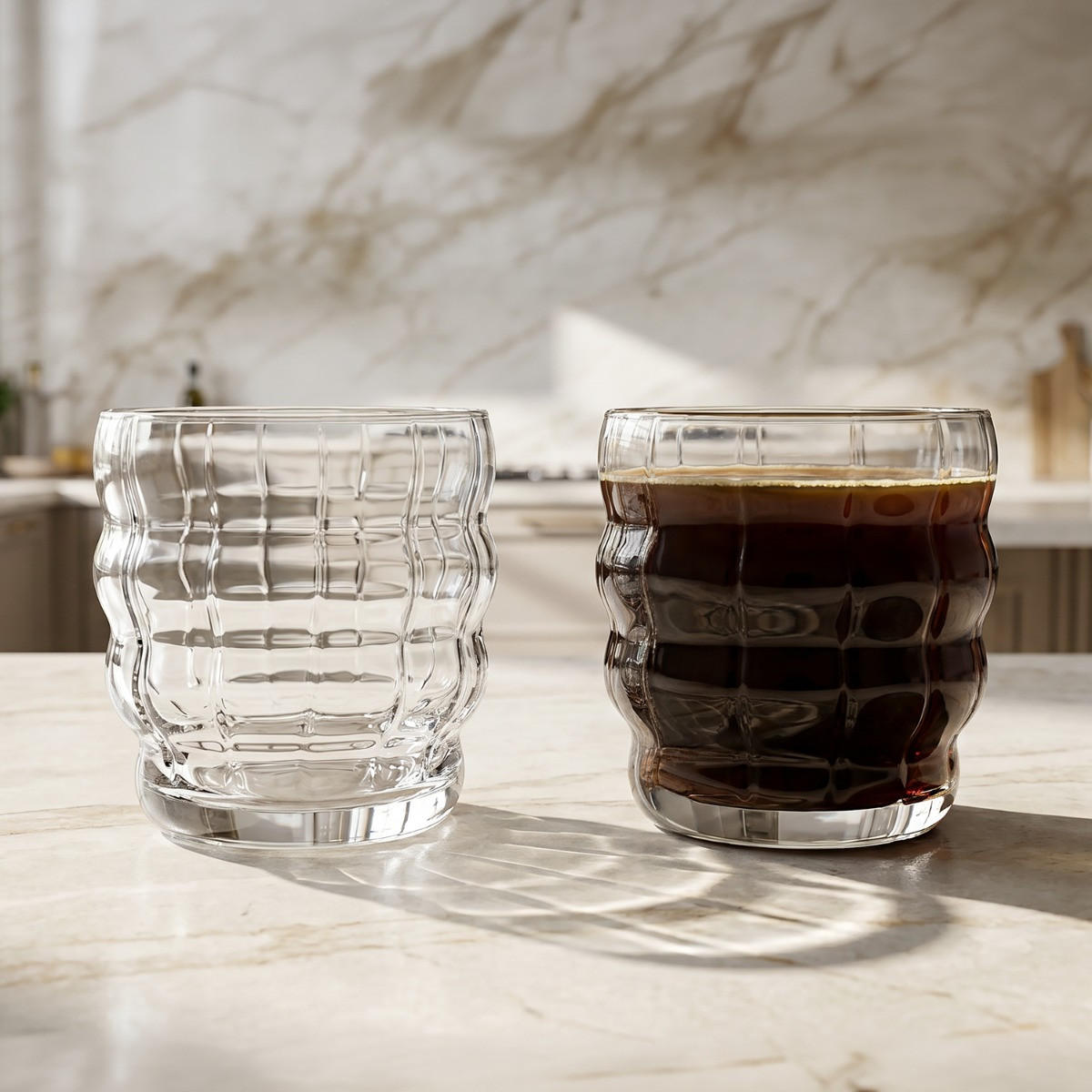 KAFFEE- UND TEEGLÄSER MOMENTS CAPPUCCINO, 4ER-SET, 330 ML - Transparent, Glas (8.7/8.5/8.7cm) - Krosno Glass