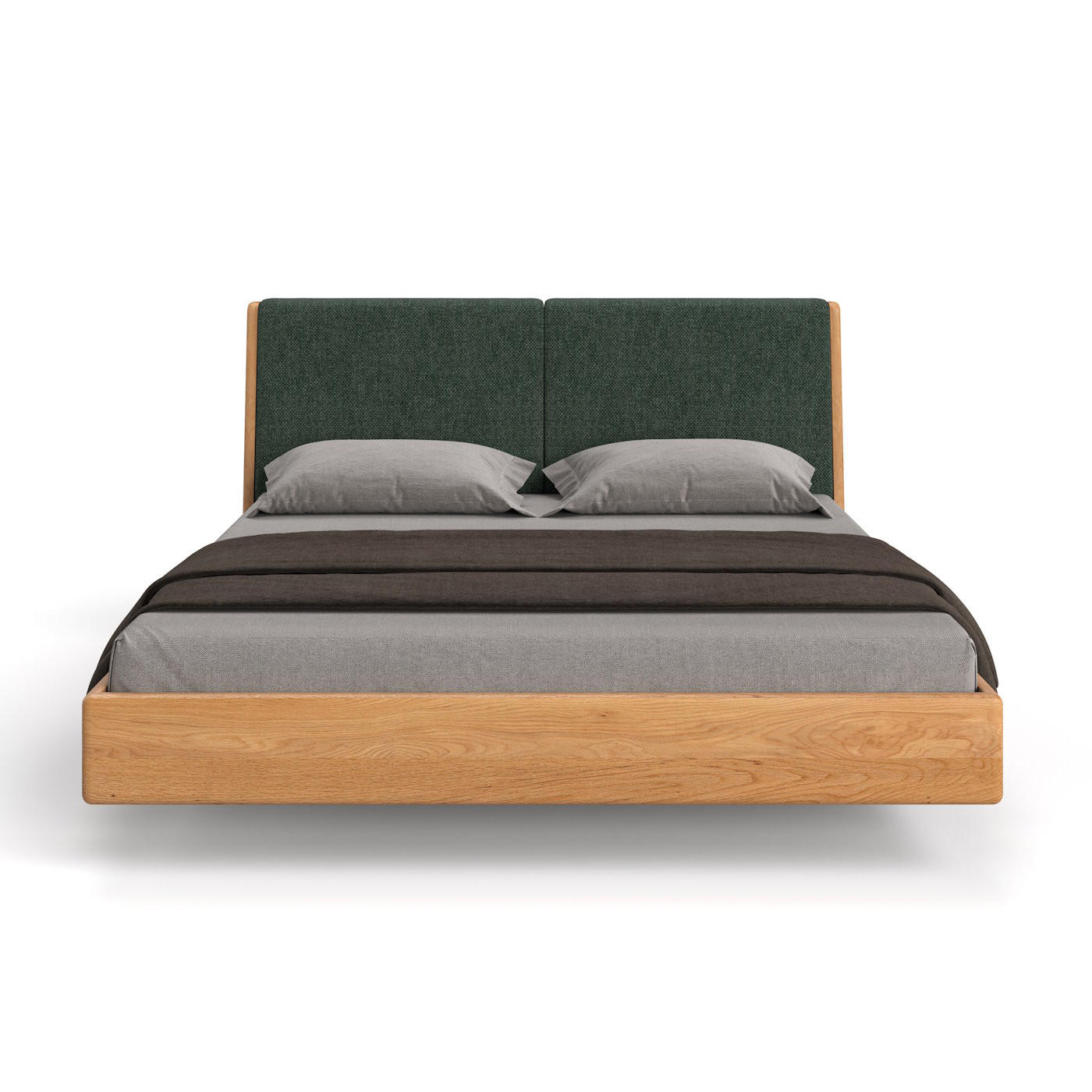 MASSIVHOLZBETT Lumo aus Eiche 200x220 cm, Storm 39 - Eichefarben/Naturfarben, Holz (200/220cm) - Danzz