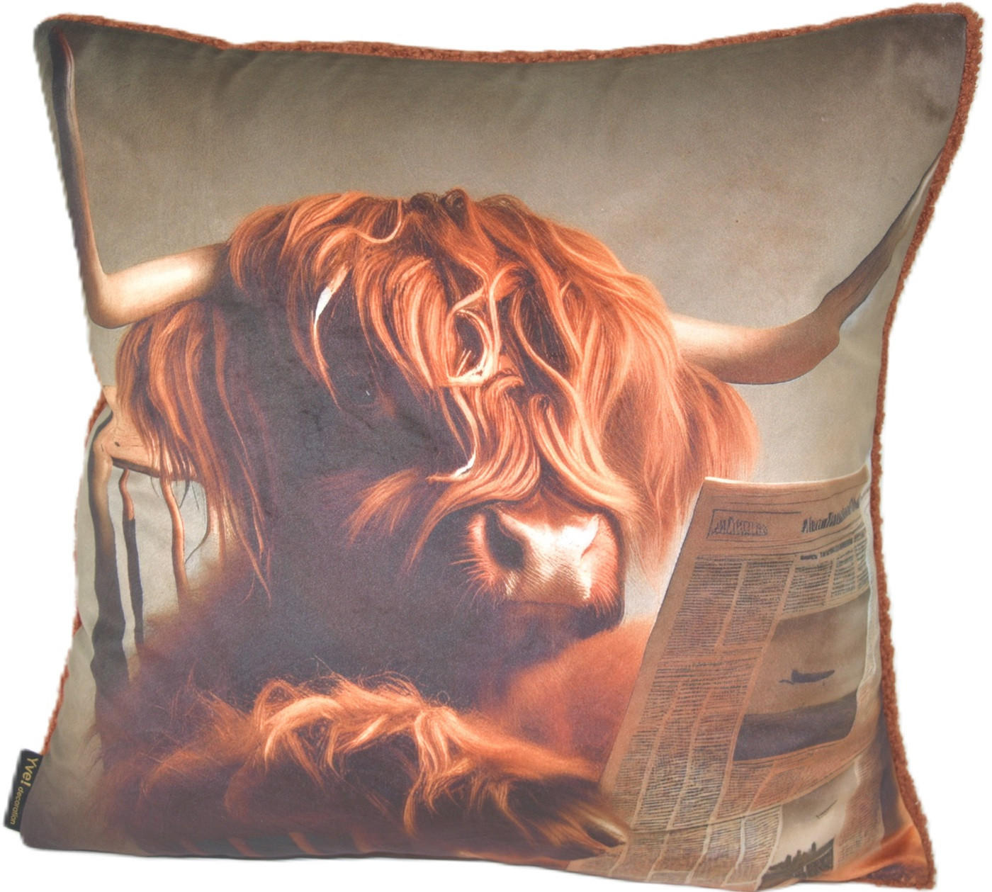 KISSENHÜLLE EL TORO - Multicolor/Braun, Textil (45/45cm) - Yve! decoration