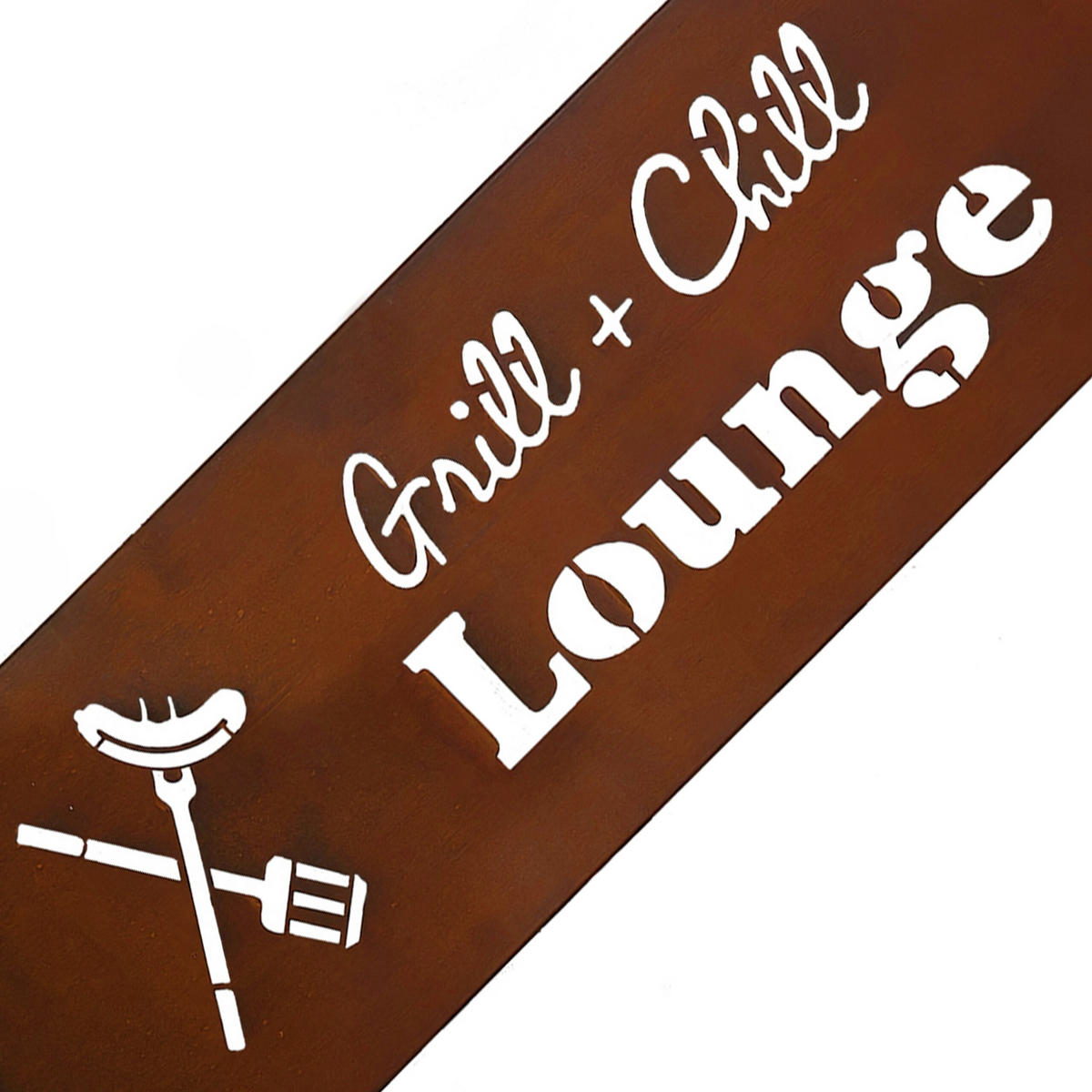 EDELROST-GARTENDEKO - Braun, Metall (1.5cm) - Relaxdays