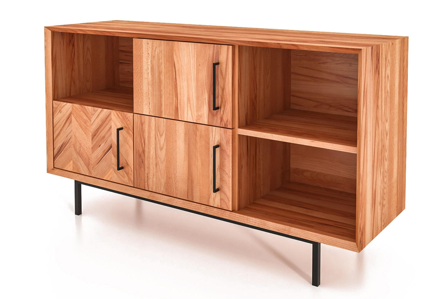 KOMMODE BREIT LEON Kernbuche - Kernbuche, Holz (144/80/45cm) - byoak