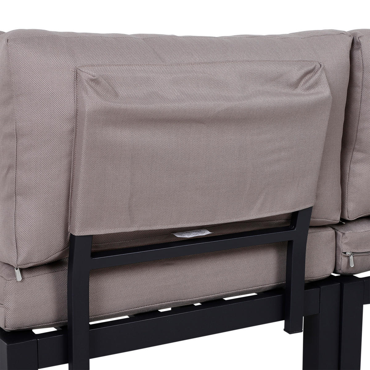 GARTENMÖBEL-SET, Aluminium, Polyester, Schaumstoff, Grau+Natur - Multicolor, Metall - Outsunny