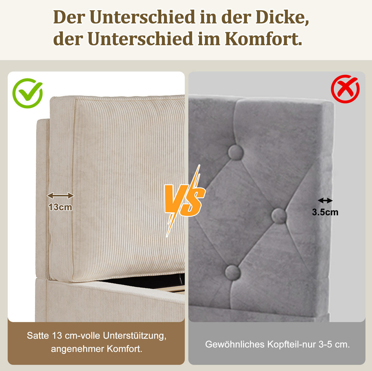 POLSTERBETT 180/200 cm mit hydraulischem Bettkasten, Lattenrost und gepolstertem Kopfteil, Beige - Beige, Textil (180/200cm) - Redom