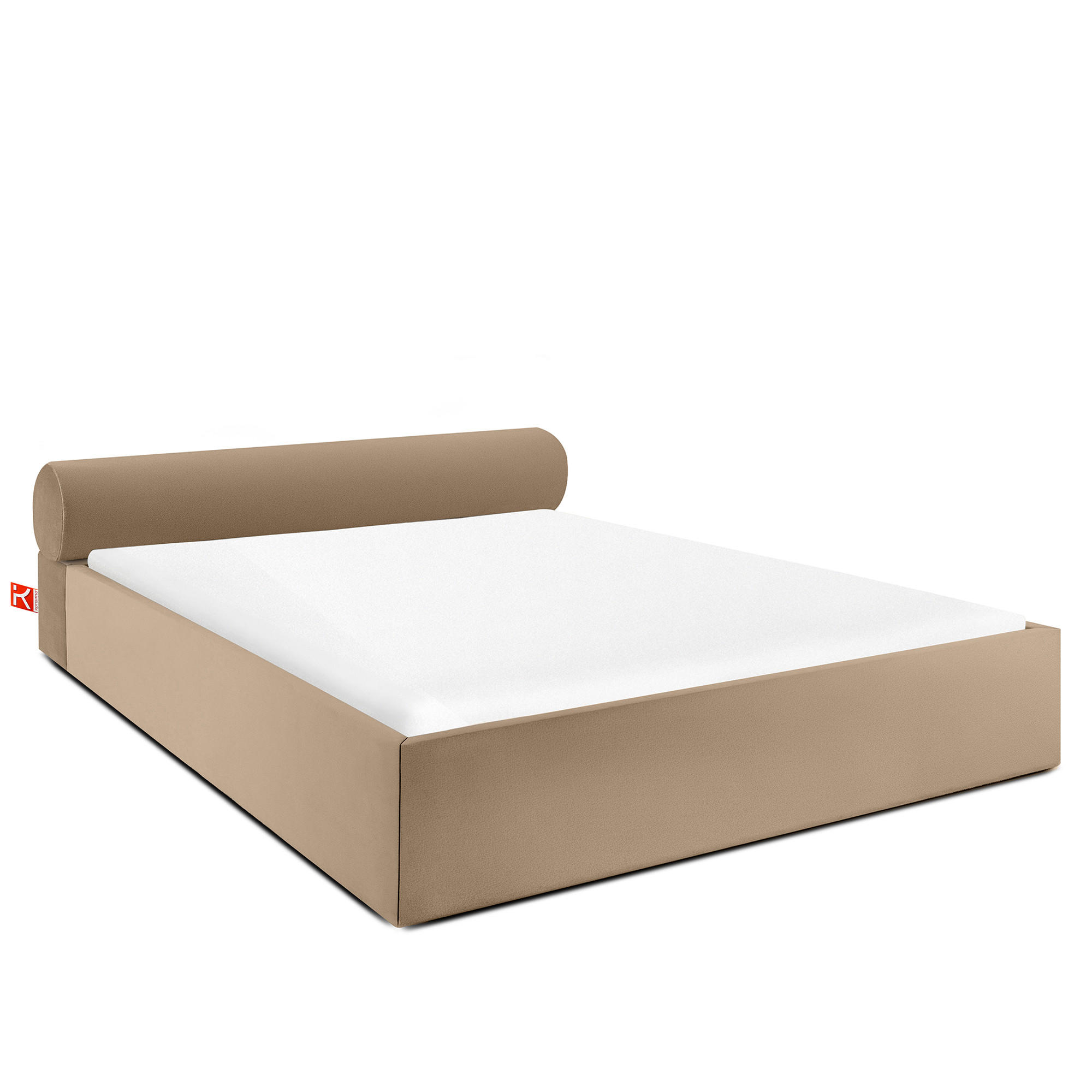 POLSTERBETT LUNEO - Beige/Schwarz, Holz/Holzwerkstoff (202/204cm) - KONSIMO®