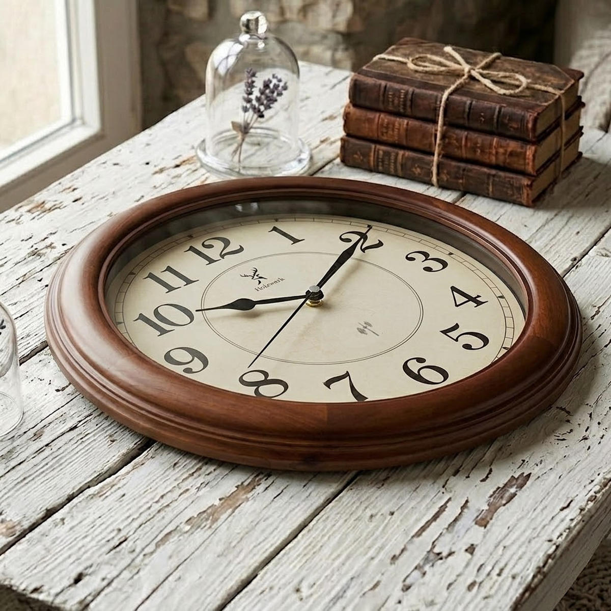 WANDUHR Holz Designer WITTENBURG (FUNK) Loft Wand Uhr, braun - Braun, Glas/Holz (35/35/5.5cm) - Holzwerk