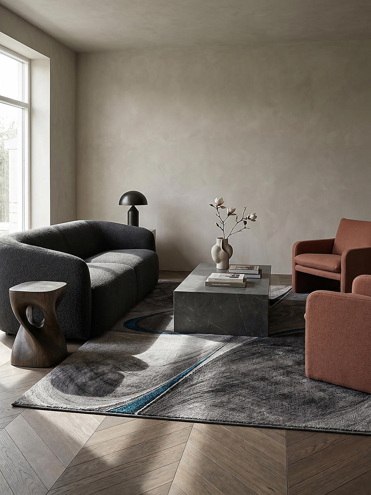 KURZFLORTEPPICH Abstrakt BIENO Polypropylen Grau 160 x 230 cm - Grau, Textil (160/230cm) - KADIMA DESIGN