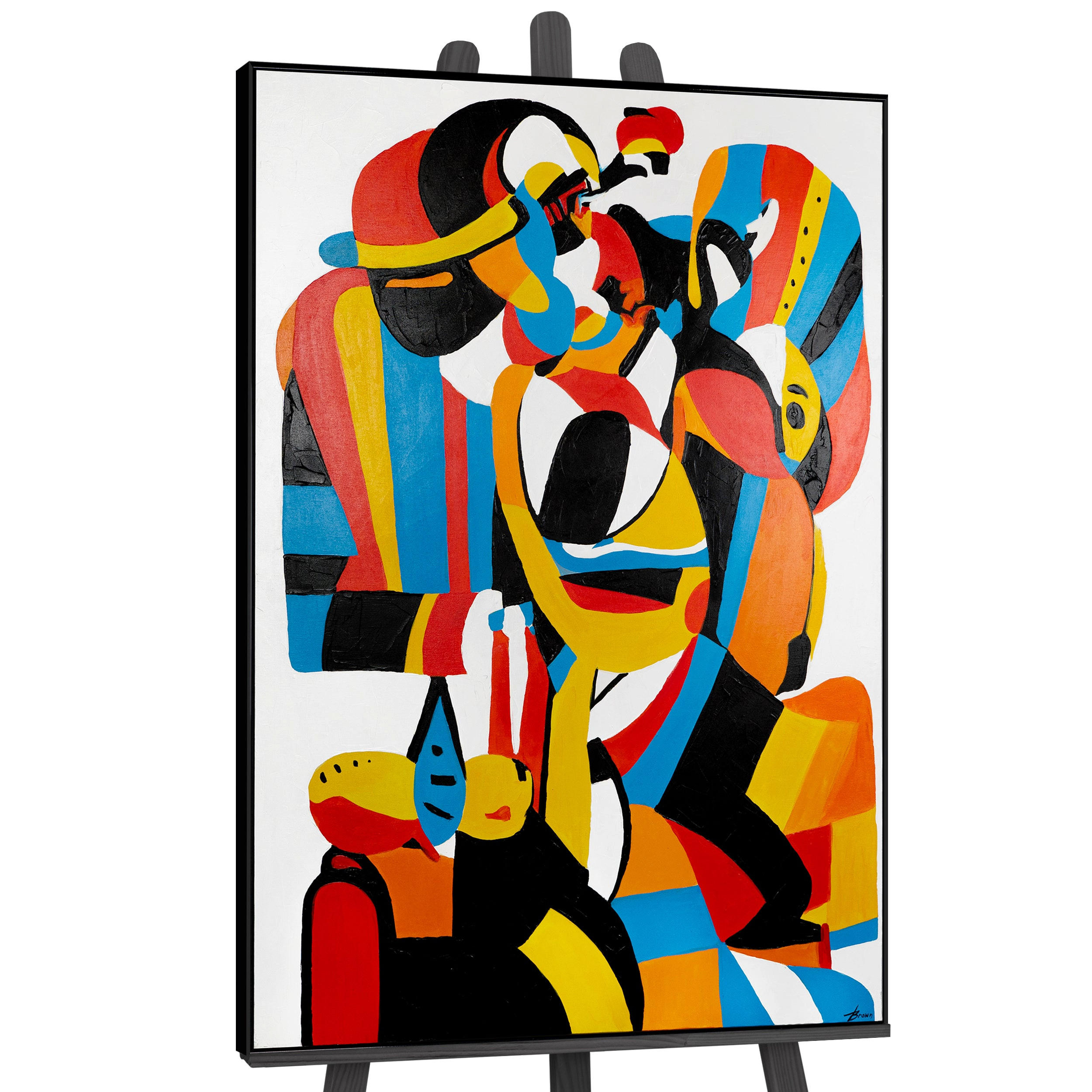 GEMÄLDE Ausdrucksform Schattenfugenrahmen Schwarz 180x120 cm - Schwarz, Holz (180/120cm) - YS-art gallery