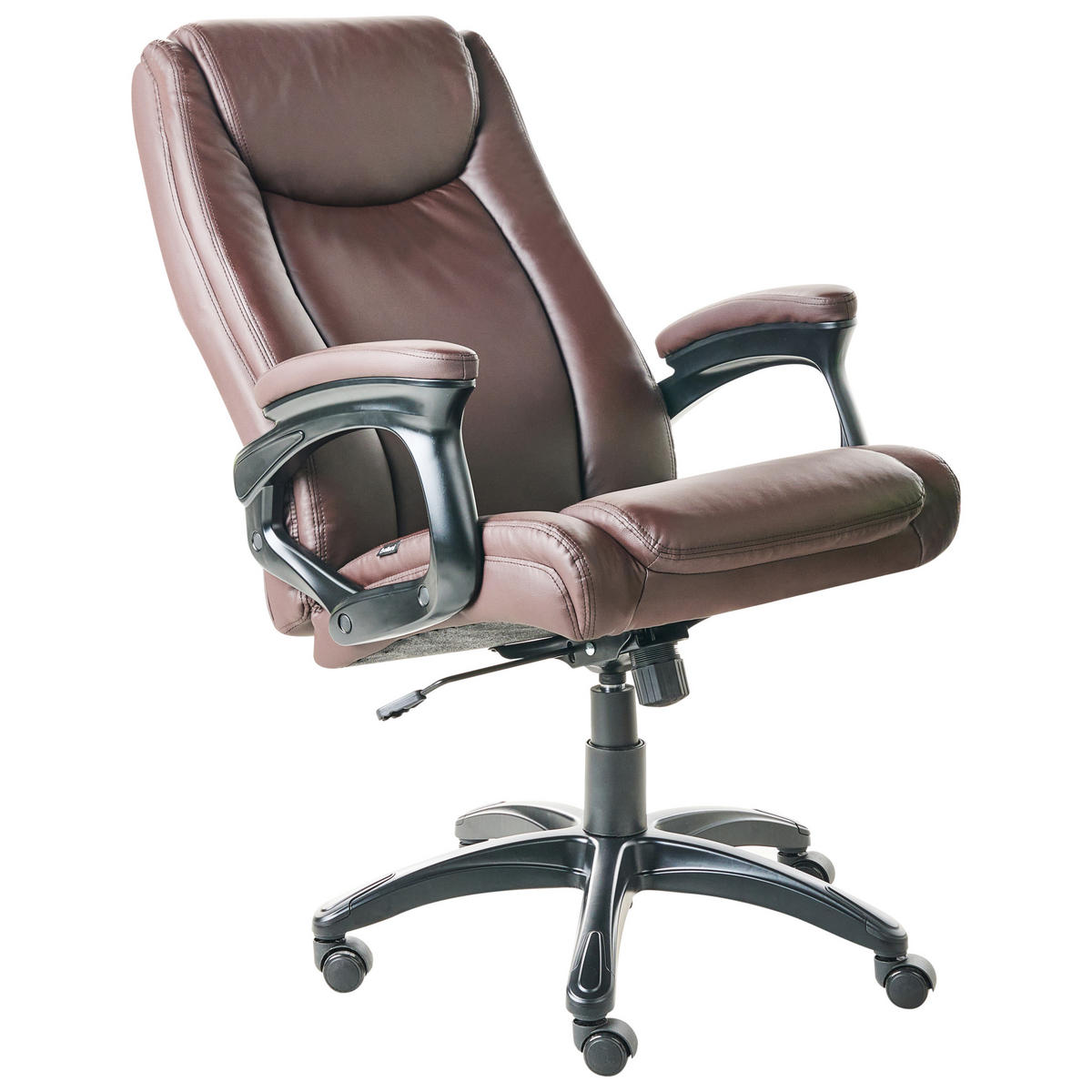 CHEFSESSEL Kunstleder Dunkelbraun Graceful - Dunkelbraun, Kunststoff (70/119/70cm) - Beliani