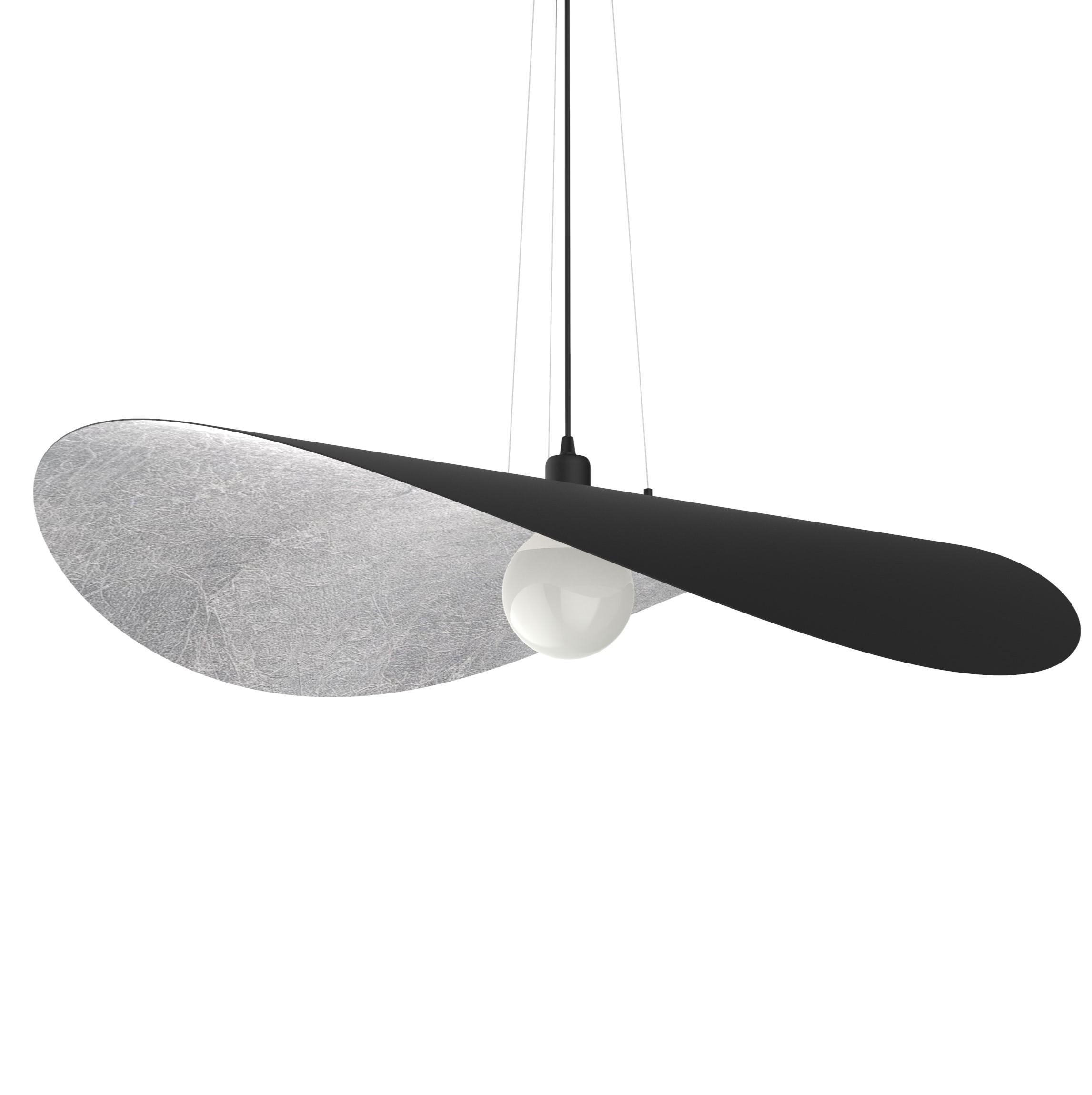 HÄNGELEUCHTE Piuma D90 - Schwarz, Metall (90/90/120cm) - Lumicom