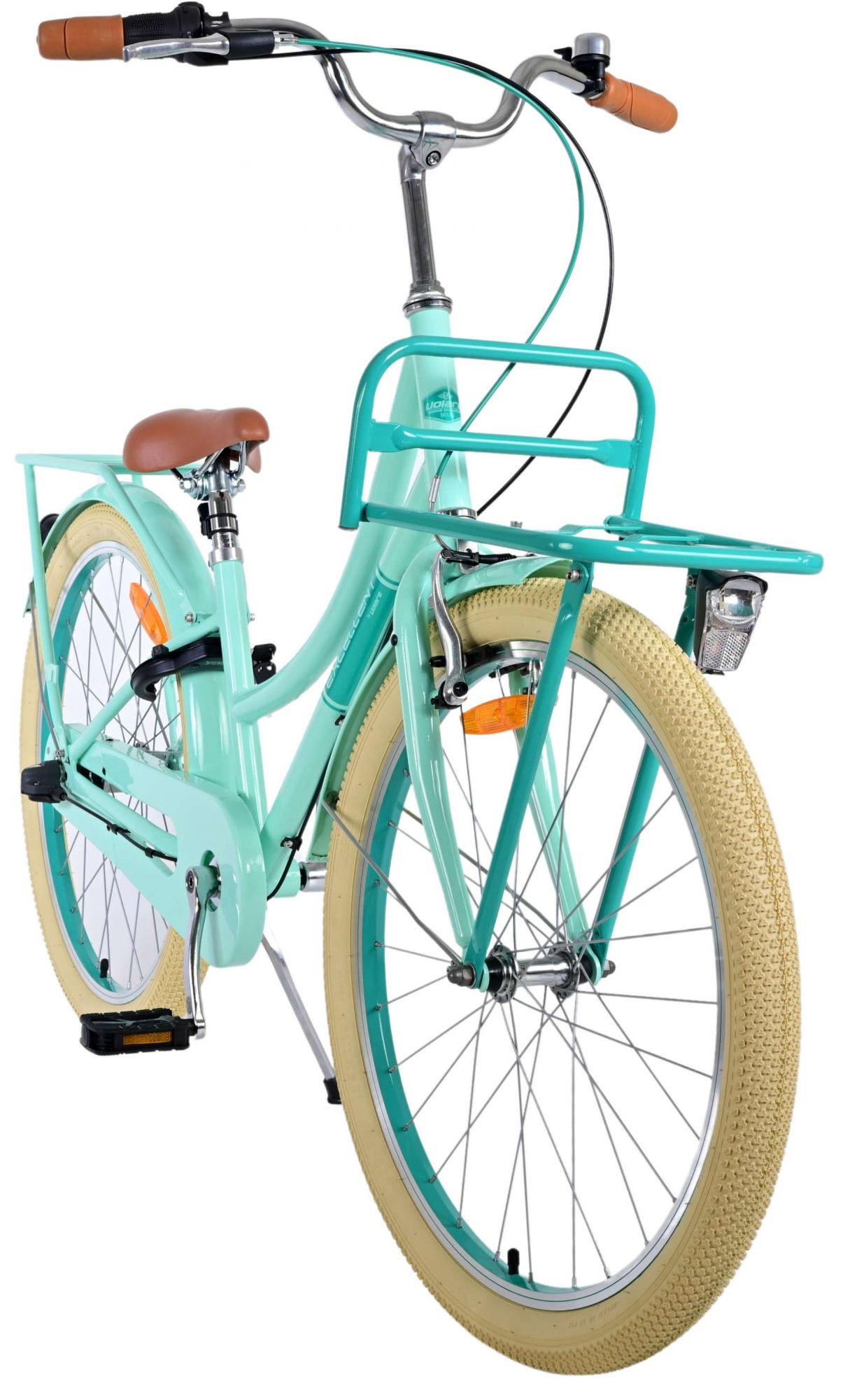 KINDERFAHRRAD Excellent - Mädchen - 24 Zoll - 3 Gänge - Rücktritt + Handbremse - Grün - Grün, Metall (65cm) - TPFSports