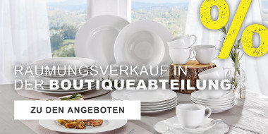 Raeumungsverkauf in  der Boutiqueabteilung